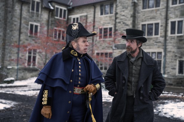 Timothy Spall is Braintree's Sylvanus Thayer and Harry Melling is Edgar Allan Poe in the macabre mystery "The Pale Blue Eye."