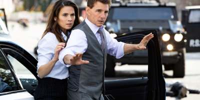 Hayley Atwell and Tom Cruise in "Mission: Impossible Dead Reckoning Part One" (Paramount Pictures/Skydance)