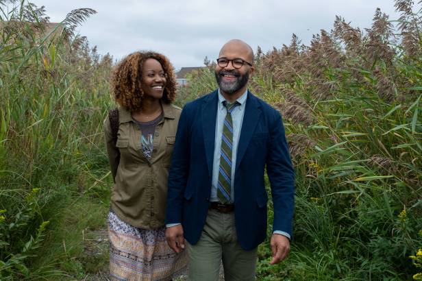 Erika Alexander stars as Coraline and Jeffrey Wright as Thelonious "Monk" Ellison in writer/director Cord Jefferson’s "American Fiction." (Claire Folger/Orion Pictures)