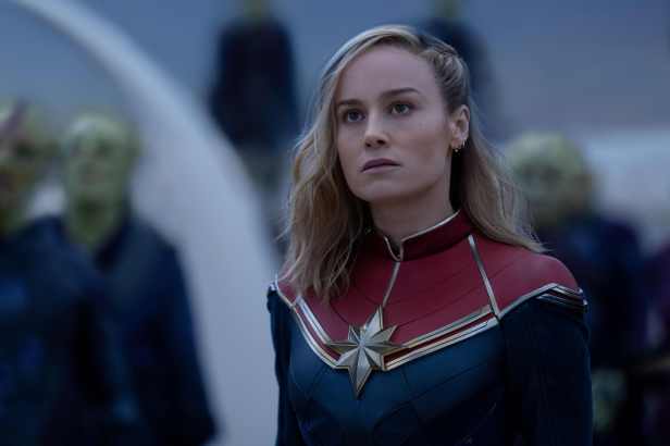 Brie Larson as Captain Marvel/Carol Danvers in "The Marvels." (Laura Radford/Marvel Studios)
