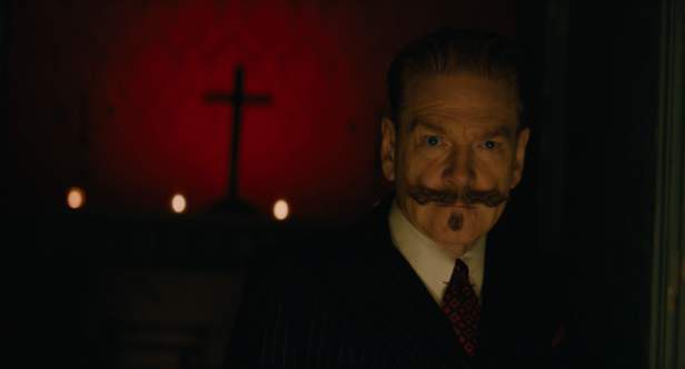 Kenneth Branagh as iconic Belgian sleuth Hercule Poirot in a scene from "A Haunting in Venice." (Rob Youngson/20th Century Studios)