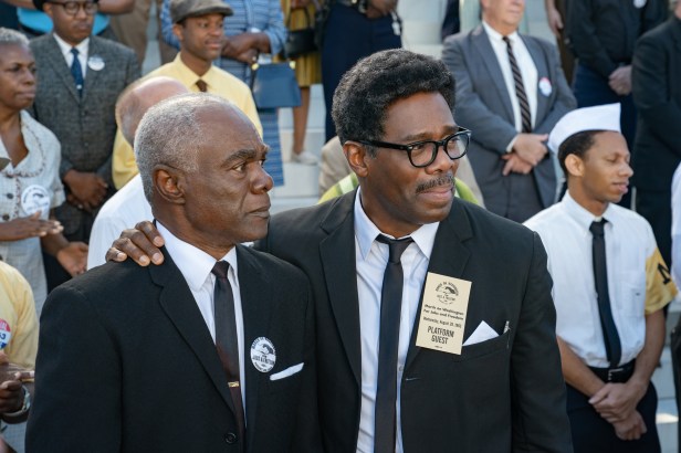 Glynn Turman as A. Philip Randolph and Colman Domingo as Bayard Rustin. (David Lee/Netflix)