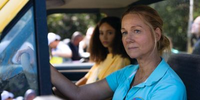 Nico Parker and Laura Linney in a scene from "Suncoast," streaming Feb. 9 on Hulu. (Eric Zachanowich/Searchlight Pictures.)