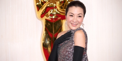 Michelle Yeoh arrives on the red carpet of the 96th Oscars at the Dolby Theatre on Sunday, March 10, 2024. (Nick Agro/A.M.P.A.S.)