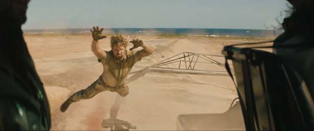 Ryan Gosling soars as Colt Seavers in "The Fall Guy," directed by David Leitch. (Eric Laciste/Universal Pictures)