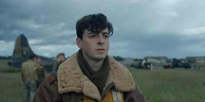 Anthony Boyle in "Masters of the Air" as Lt. Col. Harry Crosby, navigator of the 100th Bomb Group. Crosby was a professor at Boston University and longtime resident of Newton.