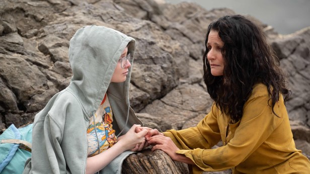 A mother (Julia Louis-Dreyfus, right) and her teenage daughter (Lola Petticrew) must confront Death when it arrives in the form of an astonishing talking bird in "Tuesday." (Photo from A24)