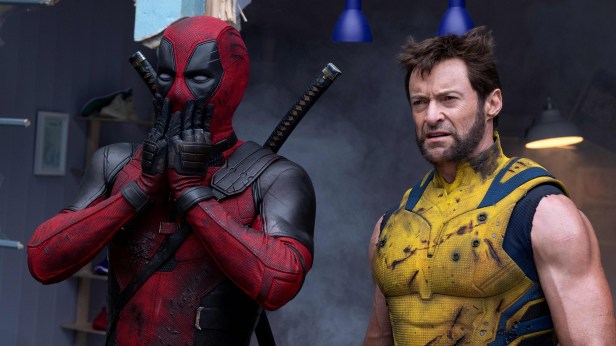 Ryan Reynolds as Deadpool/Wade Wilson and Hugh Jackman as Wolverine/Logan in "Deadpool & Wolverine." (Jay Maidment)