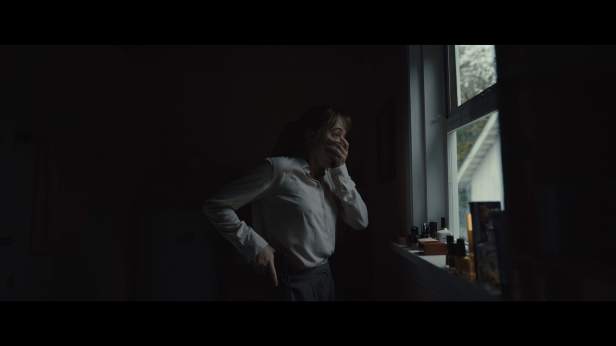 Maika Monroe in a scene from "Longlegs." (Neon)