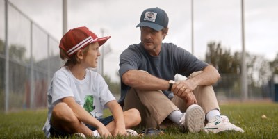 Luke Wilson, right, in a scene from "You Gotta Believe." (Well Go USA Entertainment)