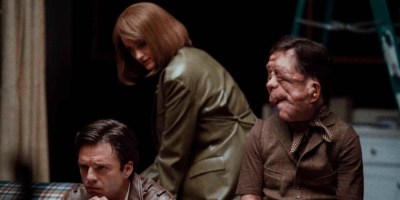 Sebastian Stan, Renate Reinsve, and Adam Pearson in "A Different Man." (Matt Infante)