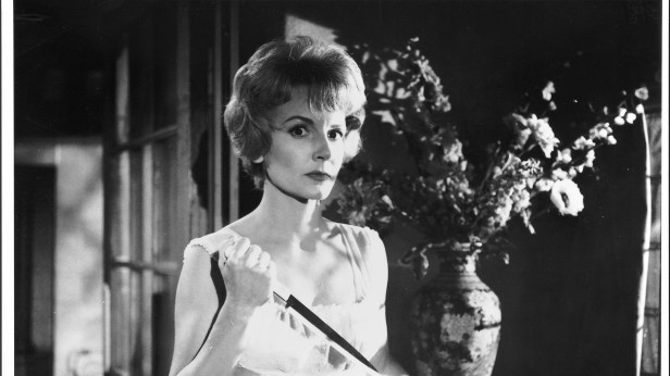 Janet Blair in a scene from "Burn Witch, Burn,' aka "Night of the Eagle."