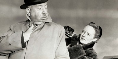 Alfred Hitchcock and his wife Alma Reville in a still photo from the documentary "My Name is Alfred Hitchcock." (Cohen Media Group)