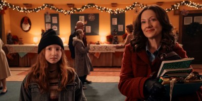Beatrice Schneider and Judy Greer in a scene from "The Greatest Christmas Pageant Ever." (Allen Fraser/Lionsgate)