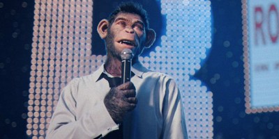 Jonno Davies as Robbie Williams in "Better Man." (Paramount Pictures)