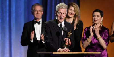 Honorary Award recipient David Lynch accepts the award at the 2019 Governors Awards in The Ray Dolby Ballroom on Sunday, October 27, 2019, in Hollywood, Calif. (Phil McCarten/©A.M.P.A.S.)