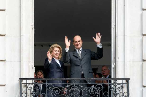 Catherine Deneuve as Bernadette Chirac and Bernard Vuillermoz as Jacques Chirac in the movie “The President's Wife.” (Cohen Media Group)