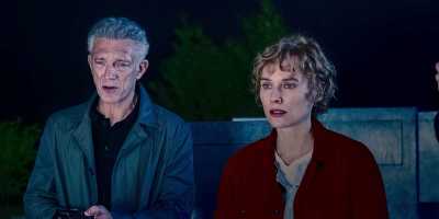 Vincent Cassel and Diane Kruger in a scene from "The Shrouds." (Sophie Giraud/Sideshow/Janus Films)