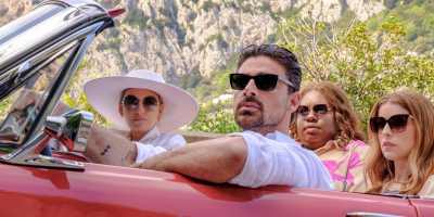 Blake Lively, Michele Morrone, Alex Newell and Anna Kendrick in “Anoth/er Simple Favor.” (Lorenzo Sisti)