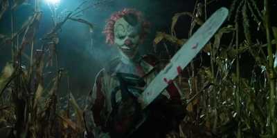 Frendo the Clown in "Clown in a Cornfield." (RLJE Films & Shudder)
