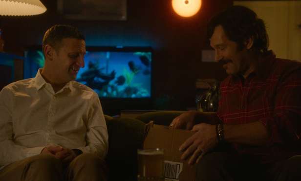 Tim Robinson and Paul Rudd in "Friendship." (A24)