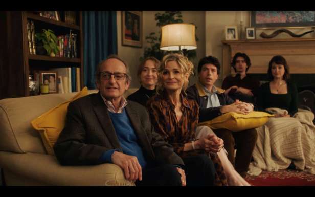 David Paymer and Kyra Sedgwick in “Bad Shabbos.” (Menemsha Films)