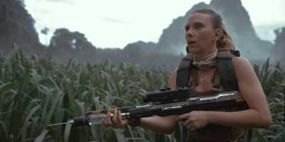 Scarlett Johansson in “Jurassic World: Rebirth.” (Jasin Boland/Universal Pictures and Amblin Entertainment)