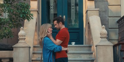 Margot Robbie and Colin Farrell in "A Big Bold Beautiful Journey." (Sony Pictures Entertainment)