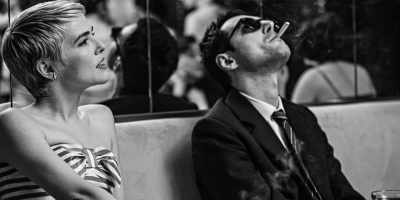 Zoey Deutch as Jean Seberg and Guillaume Marbeck as Jean Luc Godard in "Nouvelle Vague." (Jean-Louis Fernandez/Netflix)
