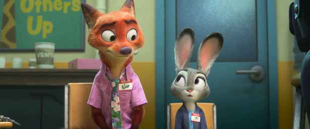 Nick Wilde (voiced by Jason Bateman) and Judy Hopps (voiced by Ginnifer Goodwin) in "Zootopia 2." (Disney Enterprises, Inc.)