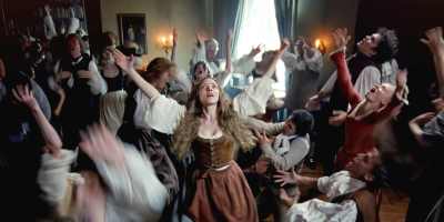 Amanda Seyfried in “The Testament of Ann Lee.” (William Rexer/Searchlight Pictures)