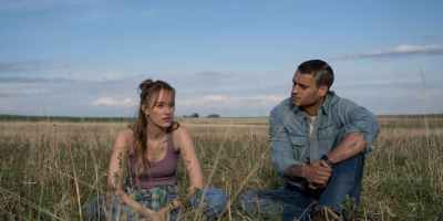 Kenna (Maika Monroe) and Ledger (Tyriq Withers) in “Reminders of Him,” (Michelle Faye/Universal Pictures)