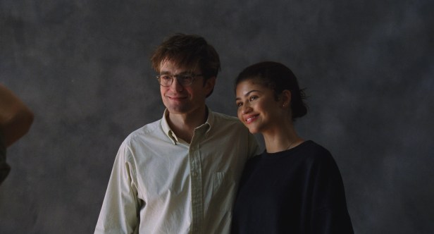 Robert Pattinson and Zendaya in "The Drama." (A24)