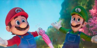 Mario (Chris Pratt) and Luigi (Charlie Day) in "The Super Mario Galaxy Movie." (Universal/Illumination/Nintendo)