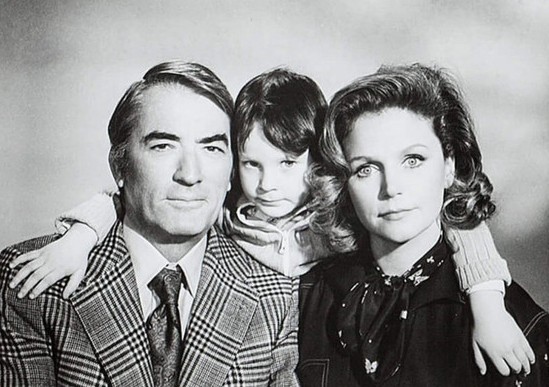 Gregory Peck, Harvey Stephens and Quincy's Lee Remick in "The Omen," which premiered in theaters 50 years ago this month.
