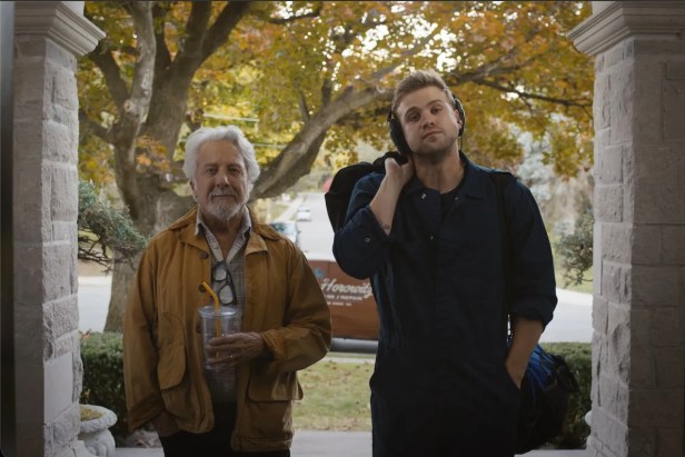 Dustin Hoffman and Leo Woodall in "Tuner." (Black Bear)